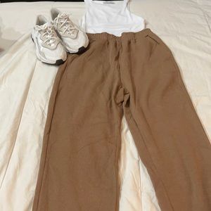 Brown sweat pants